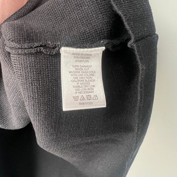 Cece Black Knit Scalloped Trim Tank Blouse Size L - Picture 4 of 6